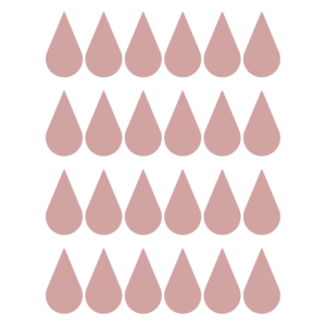 Väggdekor barn som visar rosa droppar till barnrum