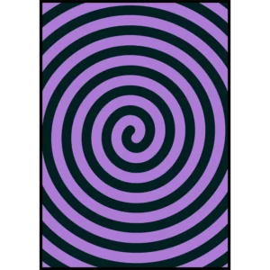 Barntavla som visar ett lila och svart spiralmönster, perfekt poster för barnrum
