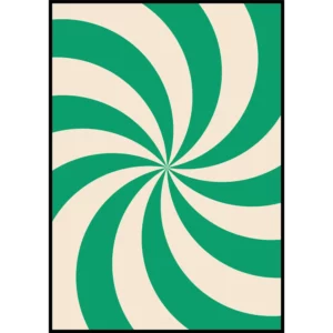 Barntavla med grön swirl, perfekt poster för barnrum