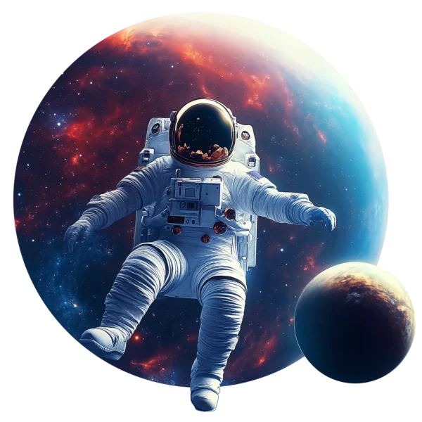 Väggklistermärken barn med astronaut i rymden perfekt för spännande barnrum