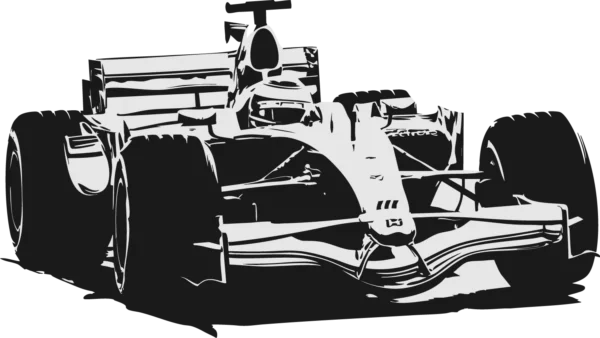 Väggdekor vit formel 1 bil