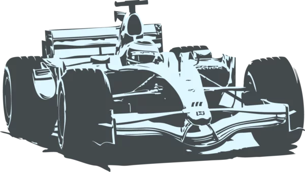 Väggdekor blå formel 1 bil