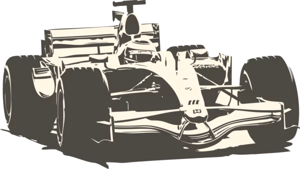 Väggdekor gul formel 1 bil